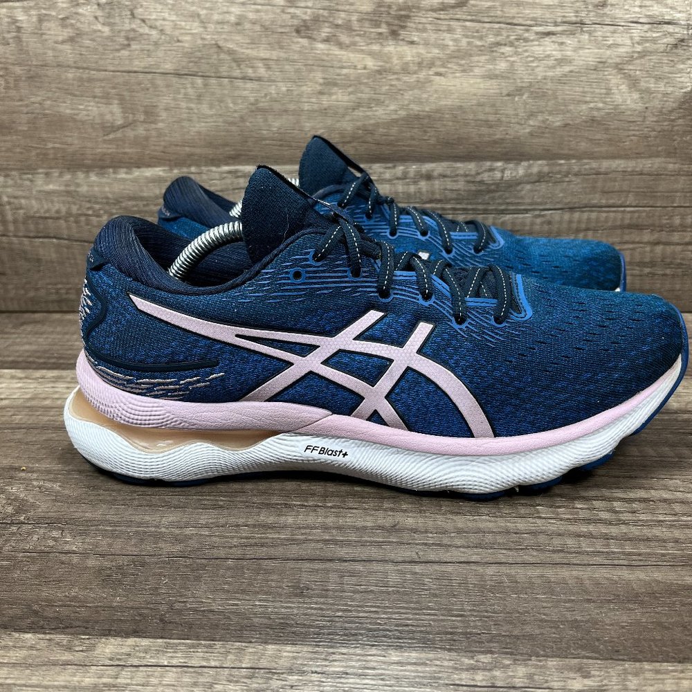 Asics Gel-Nimbus 24 FF Blast+ Blue Pink Womens US Size 9 1012B201 Running Shoes